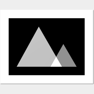 Minimalist Geometric Mountains Posters and Art